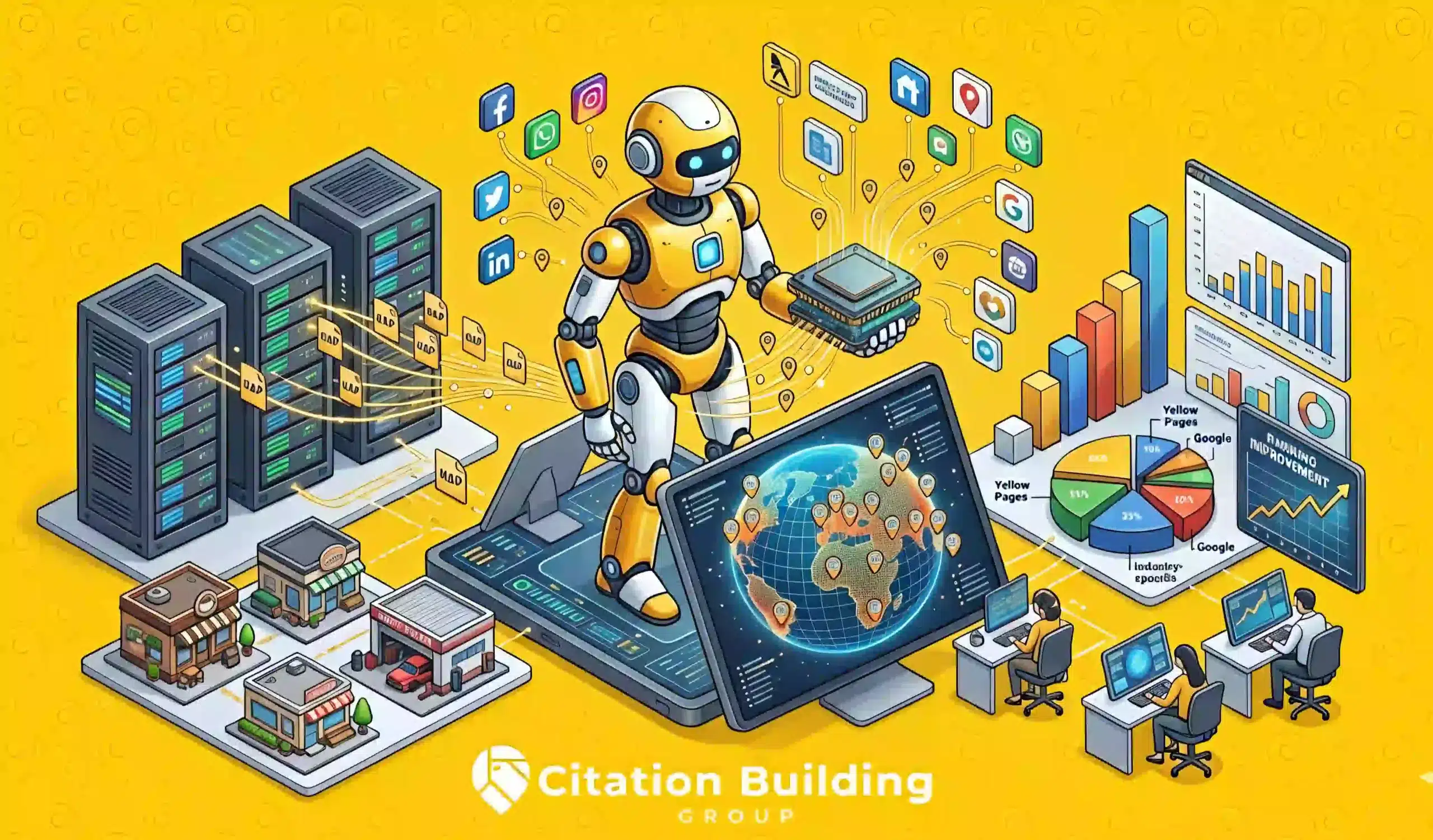 Build Local Business Citations Automated systems used to Build Local Business Citations across global networks and social platforms.