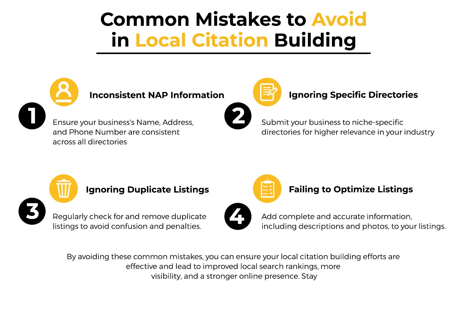 Common Mistakes to Avoid in Local Citation Building